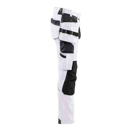 Blaklader Women's Painter Trousers 4-Way Stretch 7179 #colour_white-dark-grey