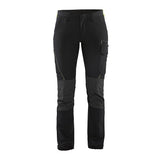 Blaklader Ladies 4-Way Stretch Service Trousers 7122 #colour_black-hi-vis-yellow