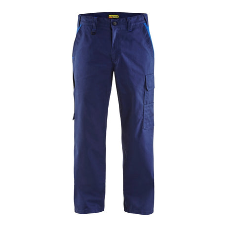Blaklader Industry Trousers Stretch 1444 - Navy blue/Cornflower blue #colour_navy-blue-cornflower-blue