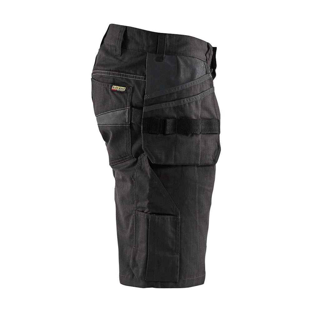 Blaklader Service Shorts with Nailpockets 1494 #colour_black-dark-grey