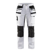 Blaklader Women's Painter Trousers with Stretch 7910 #colour_white-black