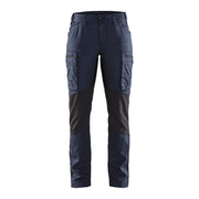 Blaklader Women's Service Trousers Stretch 71591845 #colour_dark-navy-black