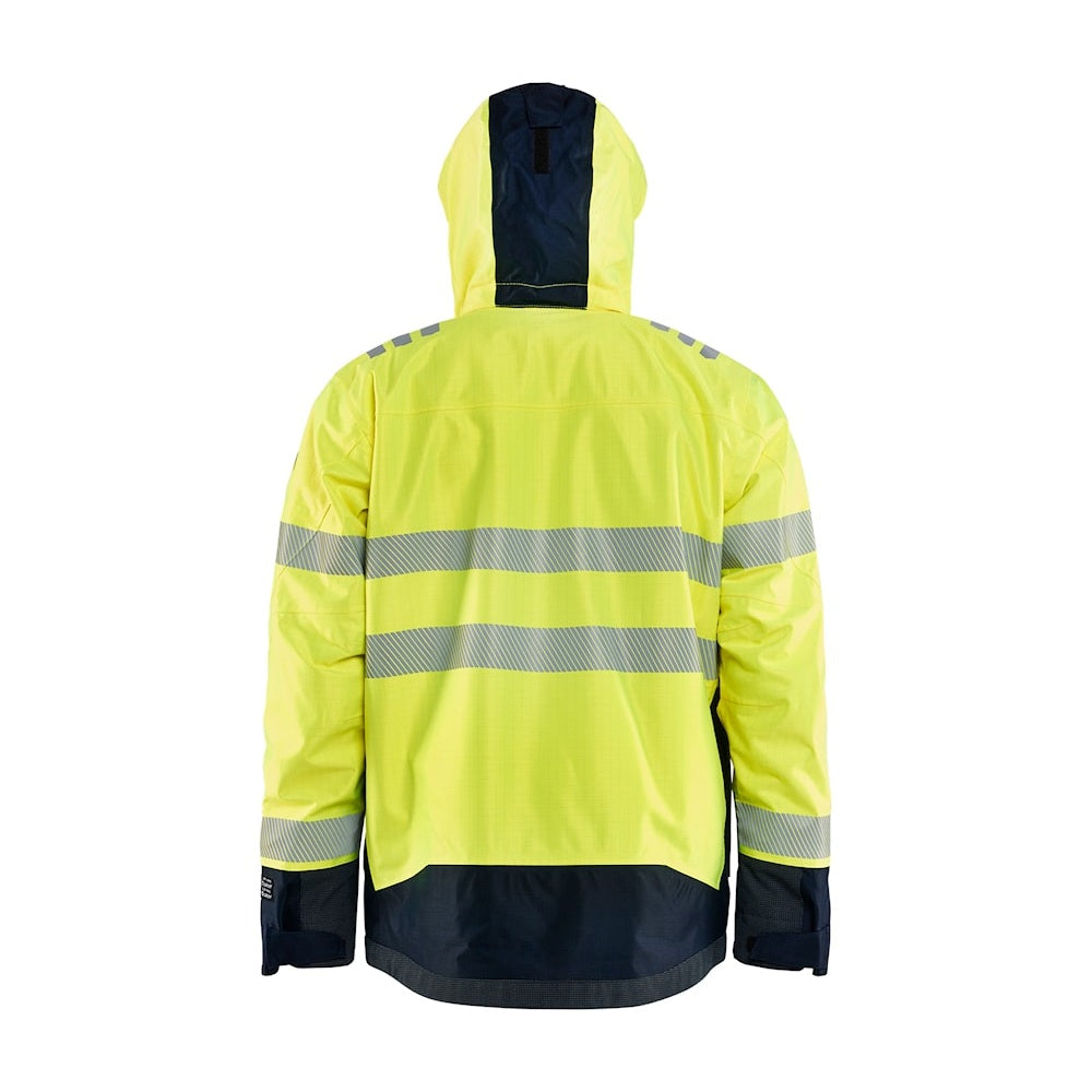 Blaklader Multinorm Shell Jacket 4088 #colour_hi-vis-yellow-navy-blue