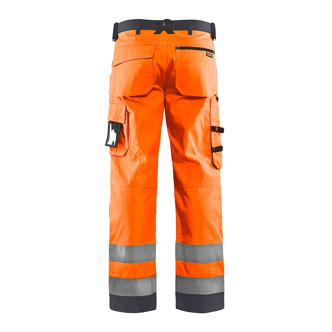 Blaklader Hi-Vis Trousers without Nail Pockets 1566 - Hi-Vis Orange/Mid Grey