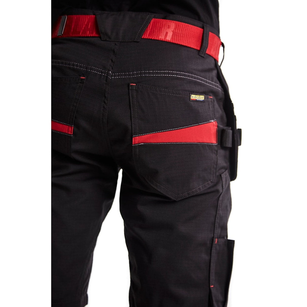 Blaklader Service Shorts with Nailpockets 1494 #colour_black-red
