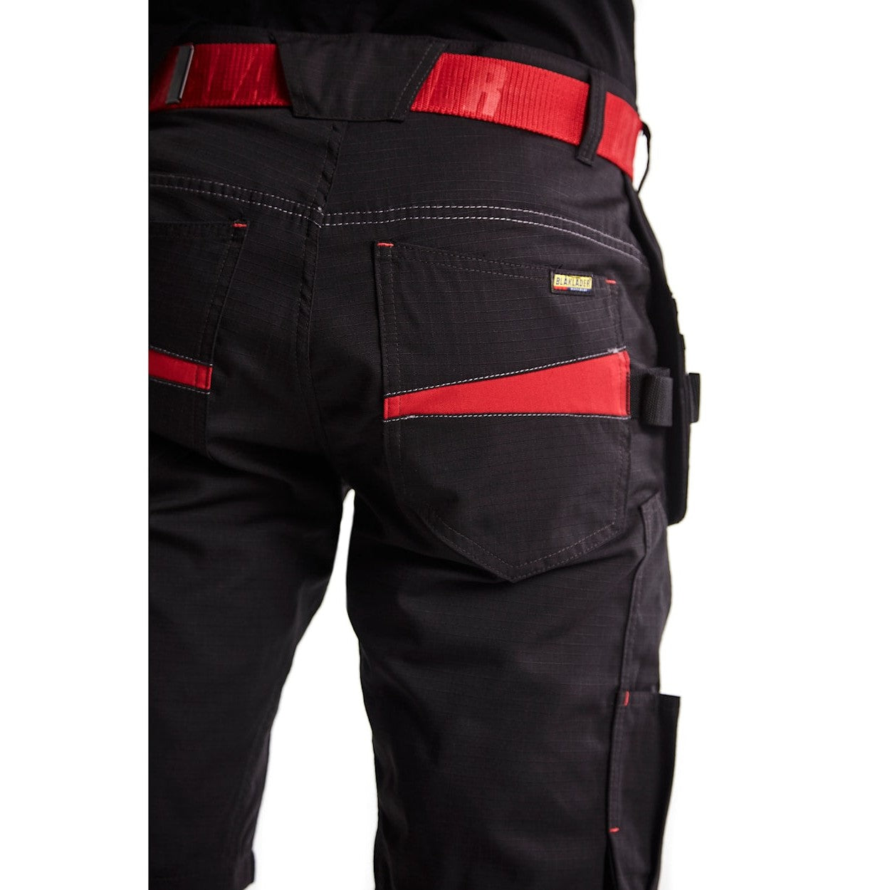 Blaklader Service Shorts with Nailpockets 1494 #colour_black-red