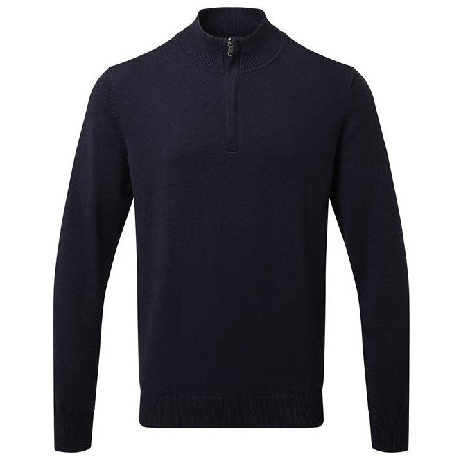 Asquith & Fox Men's Cotton Blend ¼ Zip Sweater