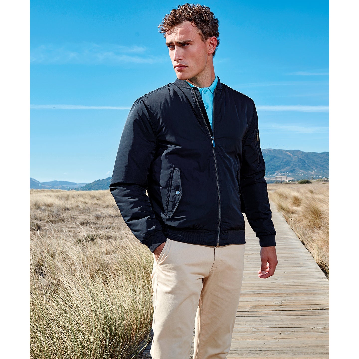 Asquith & Fox Men's Padded Bomber