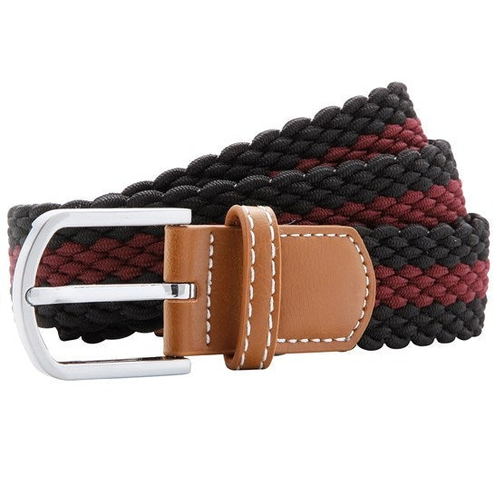 Asquith & Fox Two-Colour Stripe Braid Stretch Belt