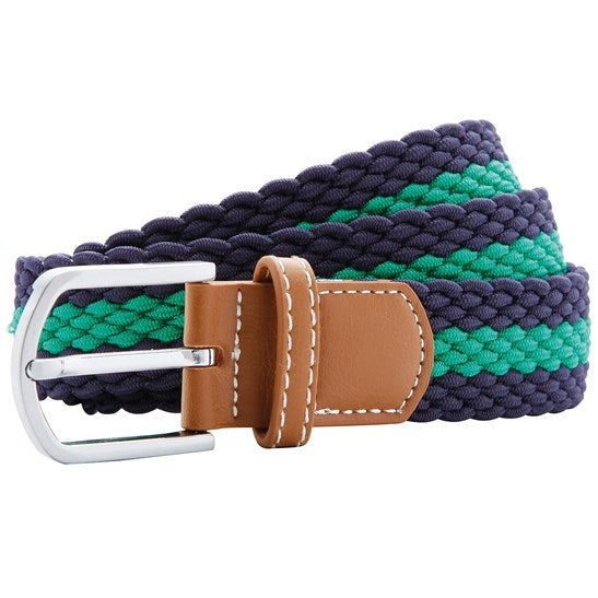 Asquith & Fox Two-Colour Stripe Braid Stretch Belt