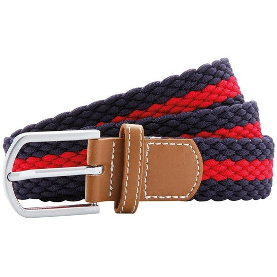 Asquith & Fox Two-Colour Stripe Braid Stretch Belt