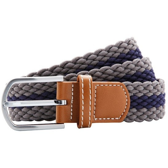 Asquith & Fox Two-Colour Stripe Braid Stretch Belt
