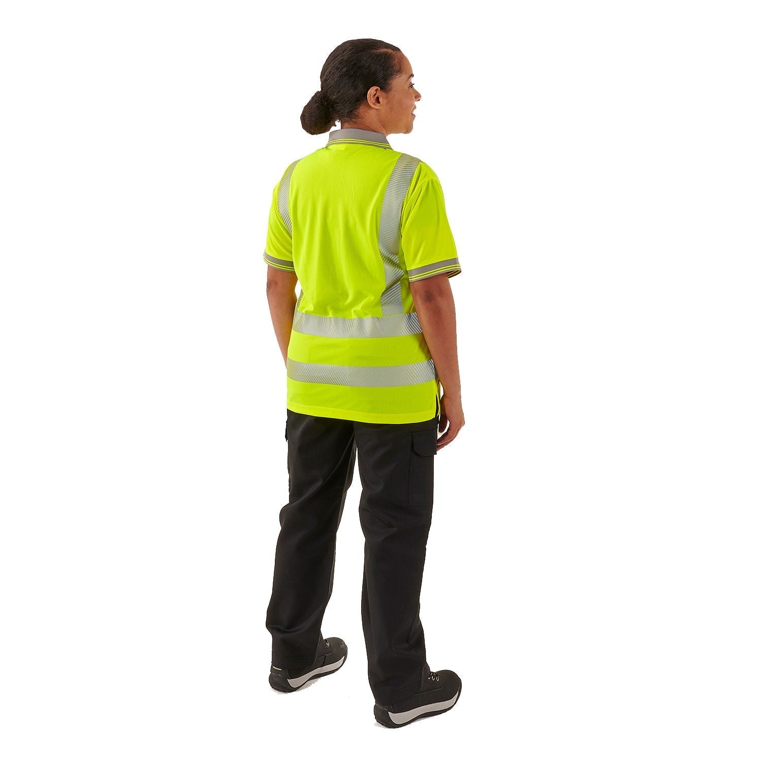 Supertouch Ladies Hi Vis Yellow Savannah Bird Eye Polo