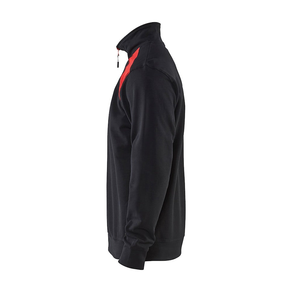 Blaklader Half-Zip 2-Tone Sweatshirt 3353 - Black/Red