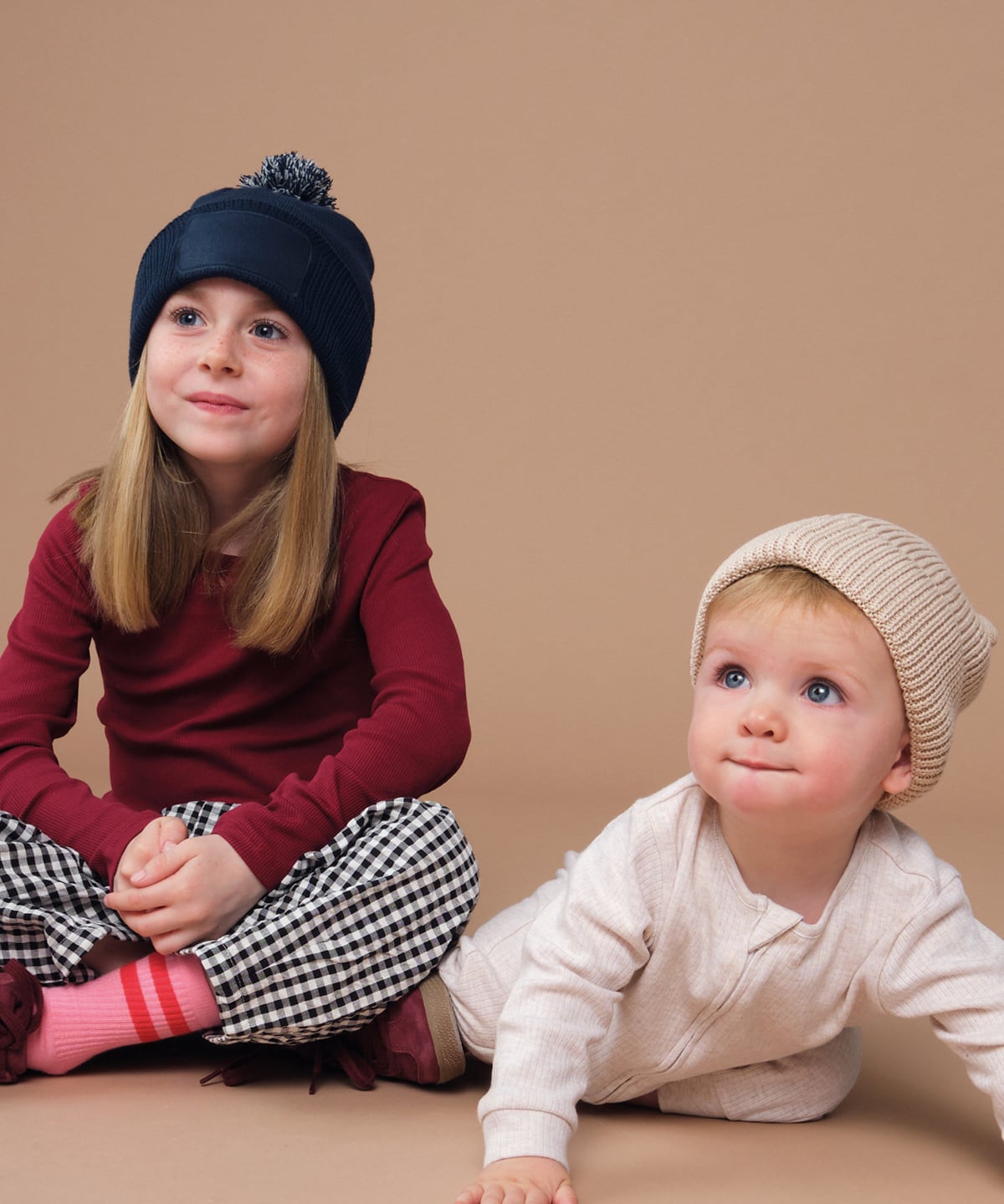 Beechfield B443B Kids Snowstar Patch Beanie