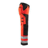 Blaklader Hi-Vis Trousers without Nail Pockets 1566 - Hi-Vis Red/Black