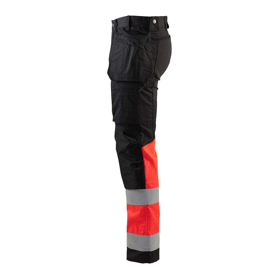 Blaklader Hi-Vis Trousers with Stretch 1558 - Black/Hi-Vis Red