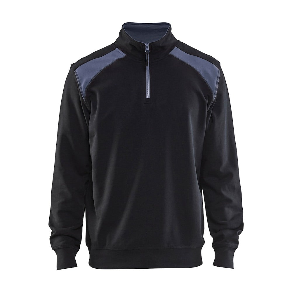 Blaklader Half-Zip 2-Tone Sweatshirt 3353 - Black/Grey