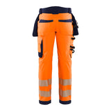 Blaklader Softshell Hi-Vis Trousers 1820 #colour_orange-navy-blue