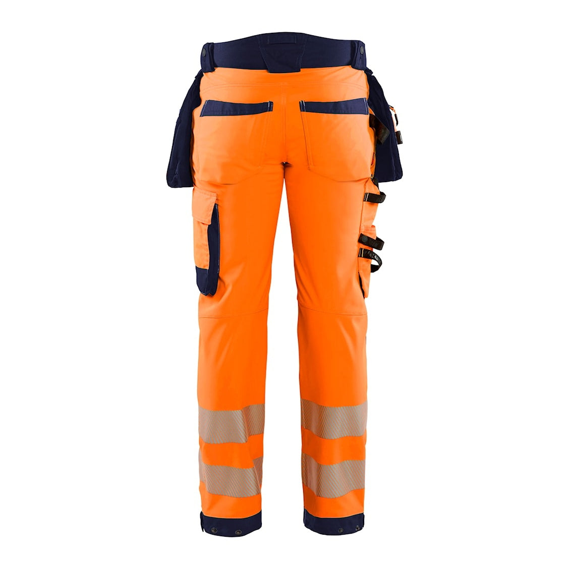 Blaklader Softshell Hi-Vis Trousers 1820 #colour_orange-navy-blue