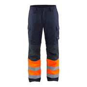 Blaklader Multinorm Inherent Winter Trousers 1869 #colour_navy-blue-orange