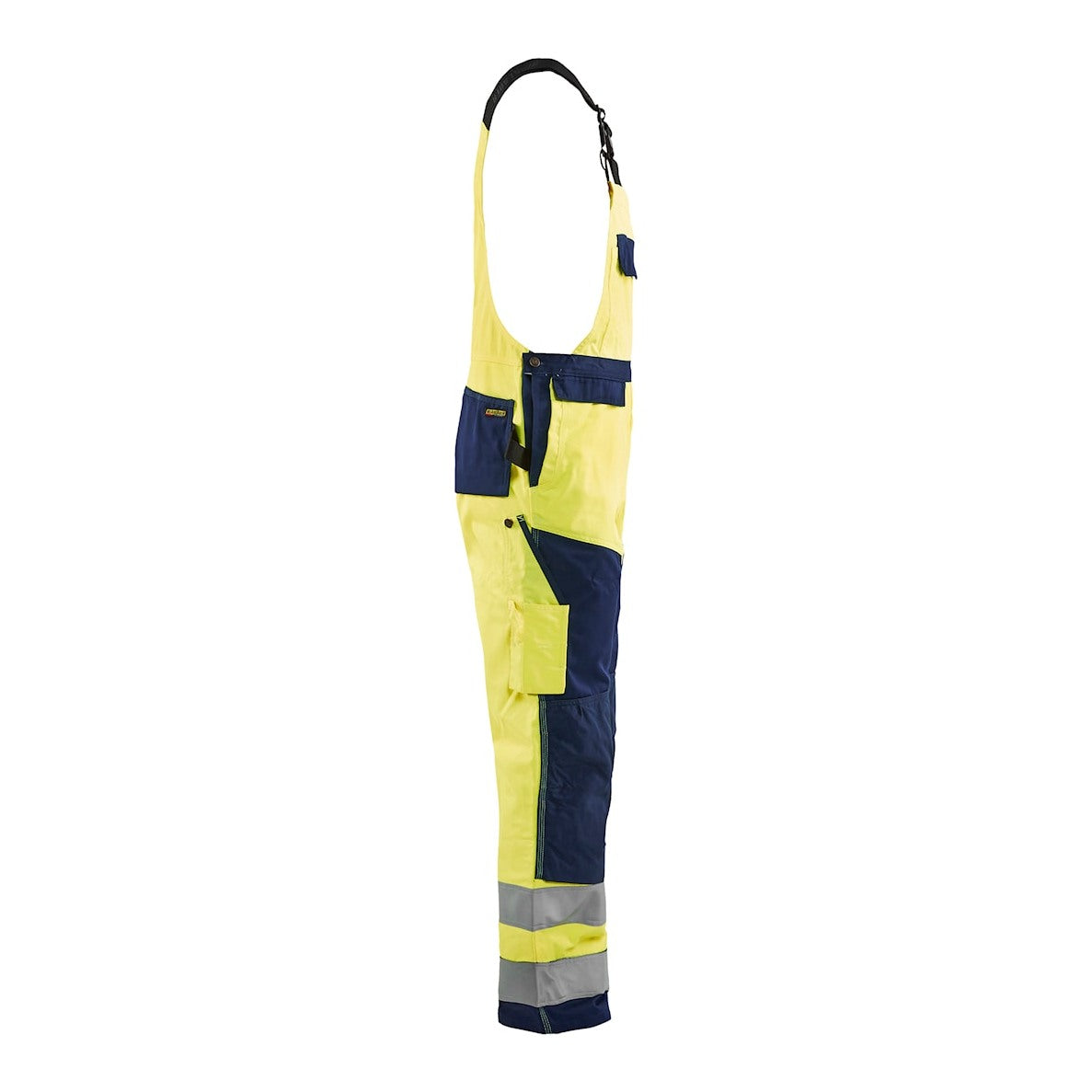 Blaklader Hi-Vis Bib Trousers 2660 - Hi-Vis Yellow/Navy Blue