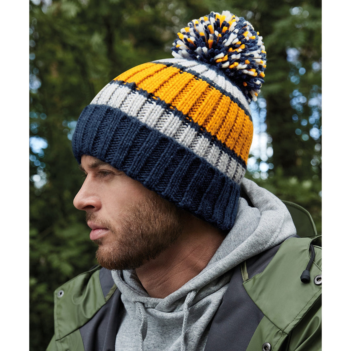 Beechfield Hygge Striped Beanie