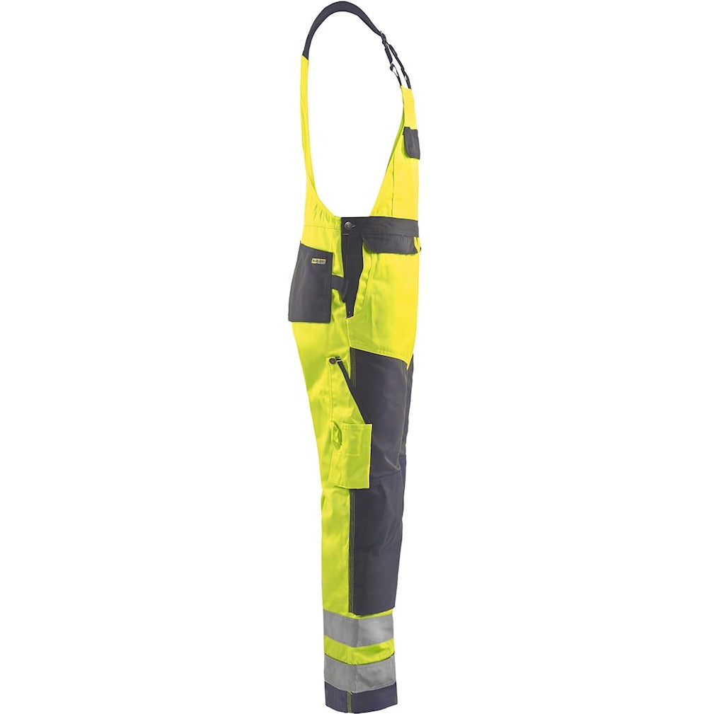 Blaklader Hi-Vis Bib Trousers 2660 - Hi-Vis Yellow/Mid Grey