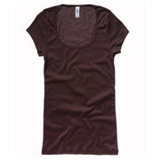 Bella Canvas Sheer Mini Rib Scoop Neck T-Shirt