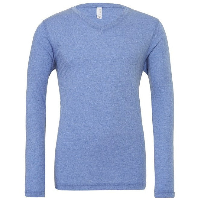 Bella Canvas Unisex Triblend Long Sleeve V-Neck T-Shirt