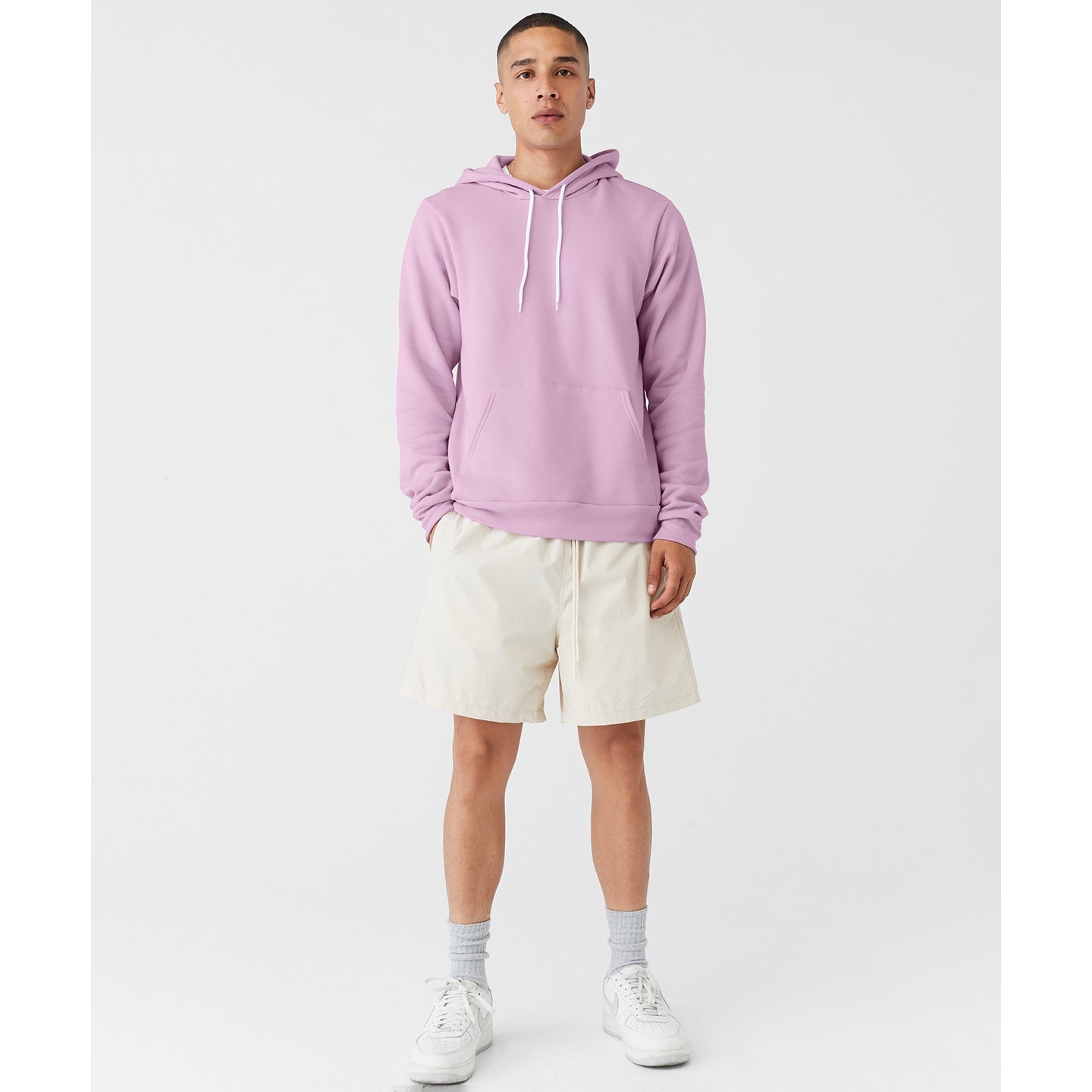 Bella Canvas Unisex Polycotton Fleece Pullover Hoodie - Lilac