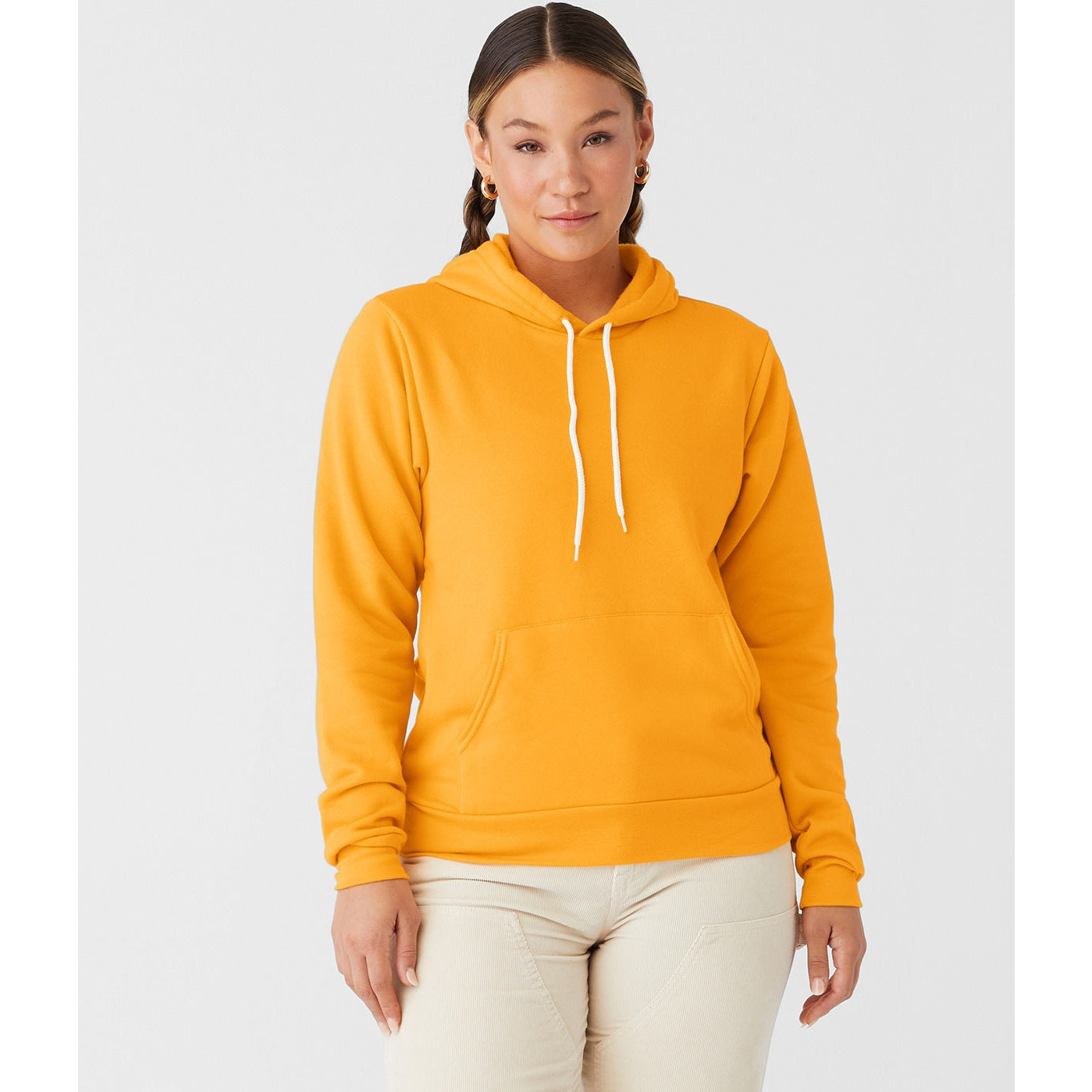 Bella Canvas Unisex Polycotton Fleece Pullover Hoodie - Gold