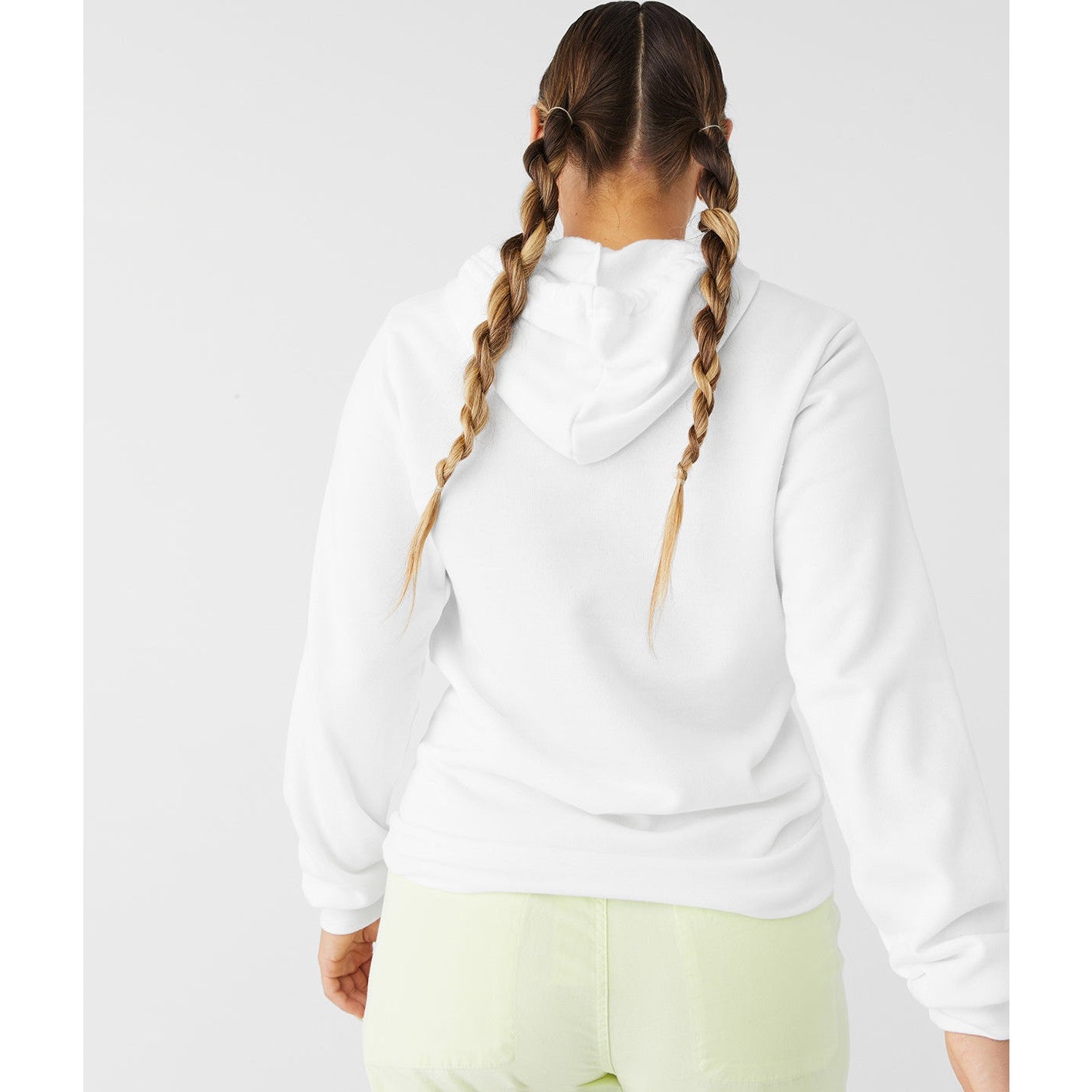 Bella Canvas Unisex Polycotton Fleece Pullover Hoodie - DTG White