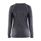 Blaklader Women's Underwear Top Warm 100% Merino 7200 #colour_mid-grey-black