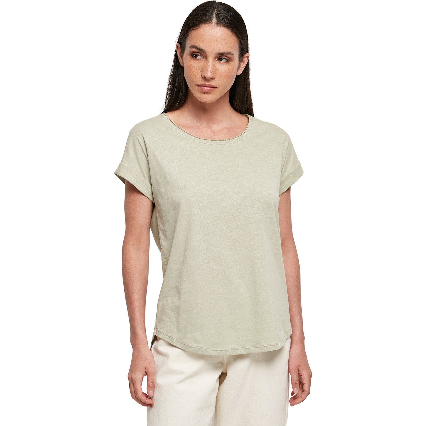 Build Your Brand Women's Long Slub Tee