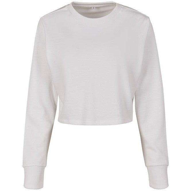 Build Your Brand Women's Terry Cropped Crew
