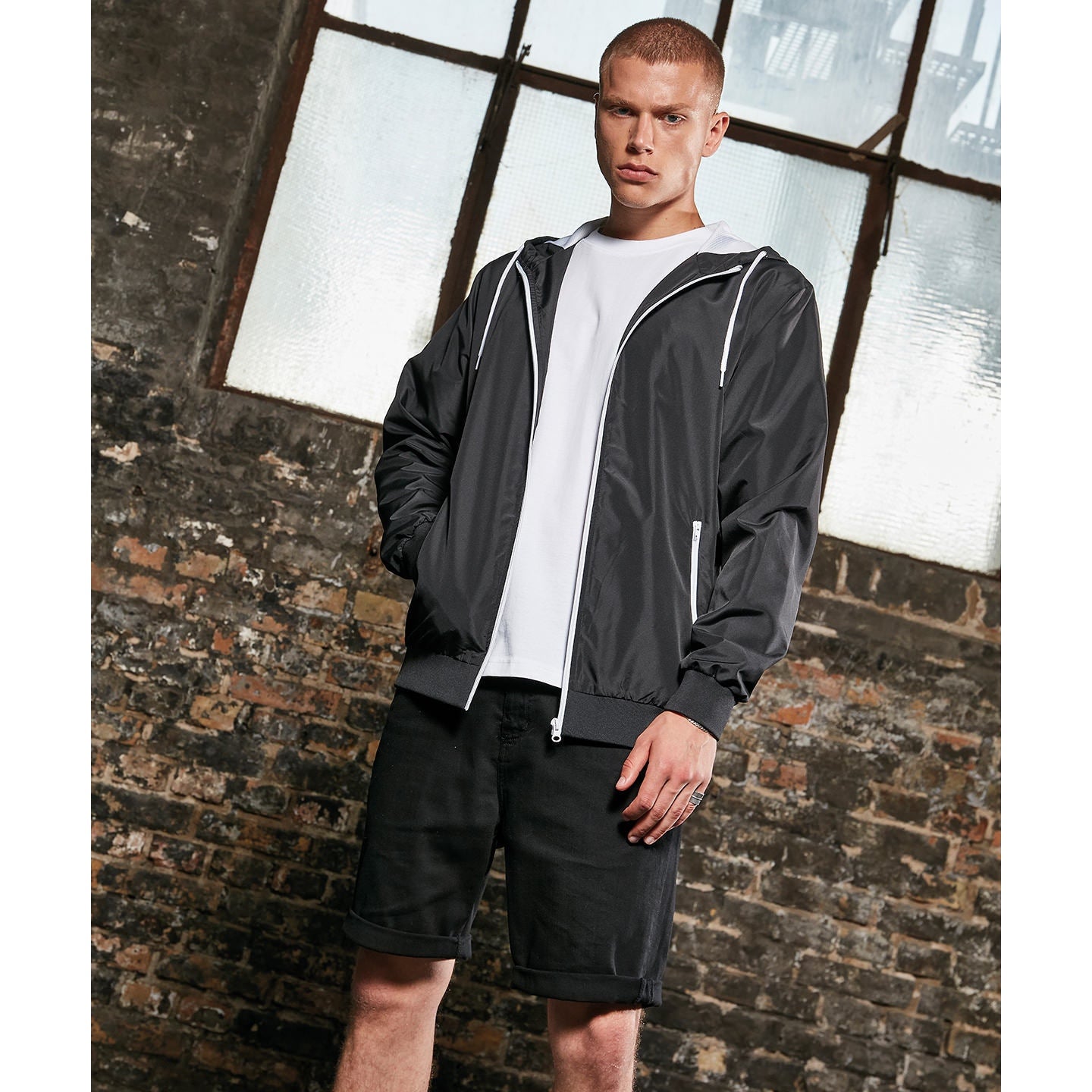 Build Your Brand Recycled Windrunner