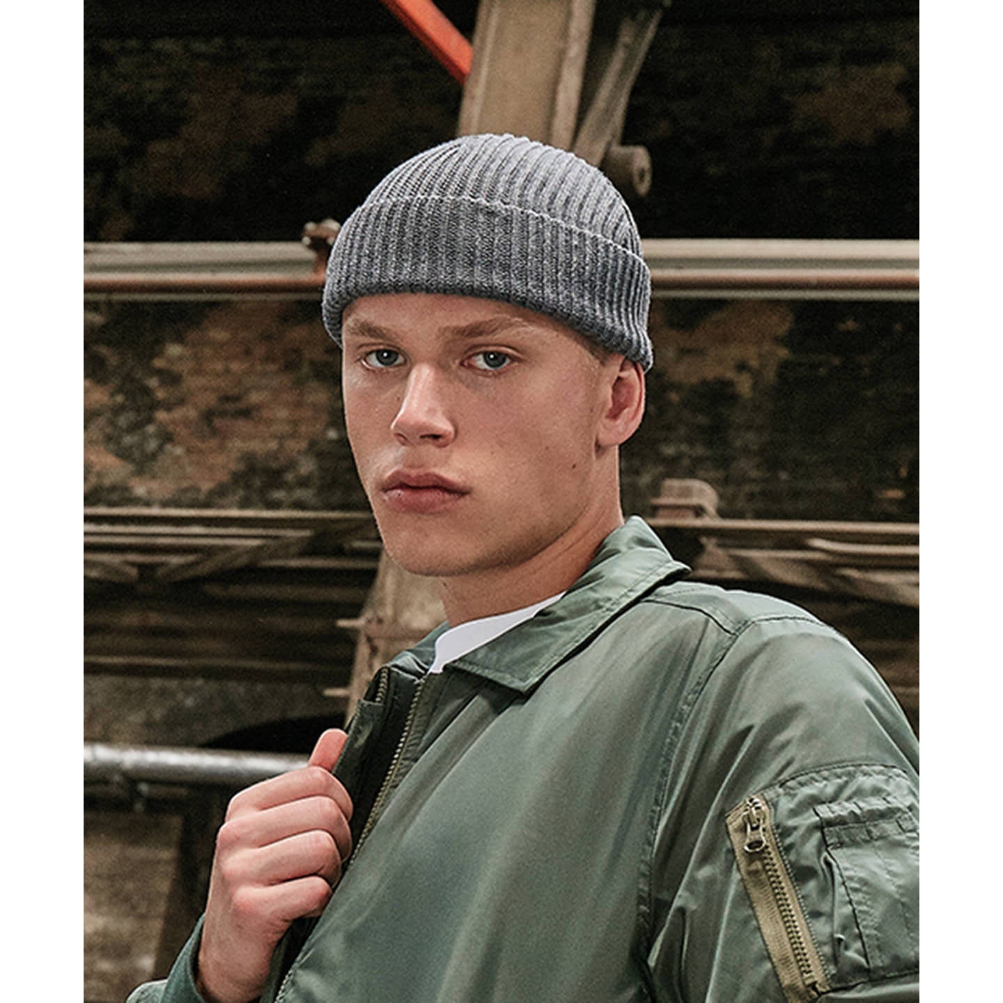 Build Your Brand Recycled Yarn Fisherman Beanie
