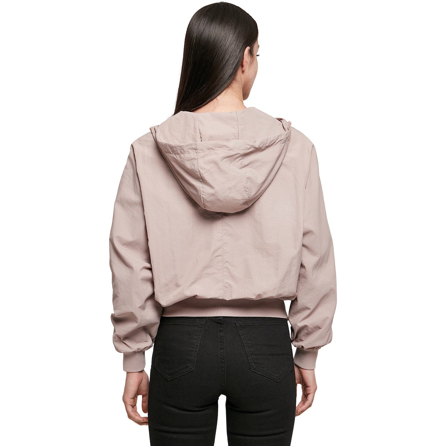 Build Your Brand Women's Crinkle Batwing Jacket