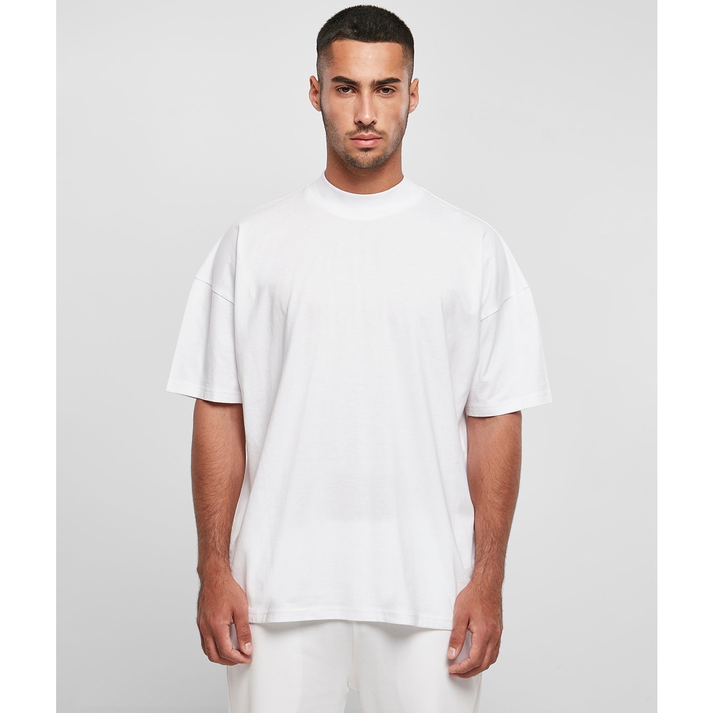 Build Your Brand Oversized Mock Neck Tee