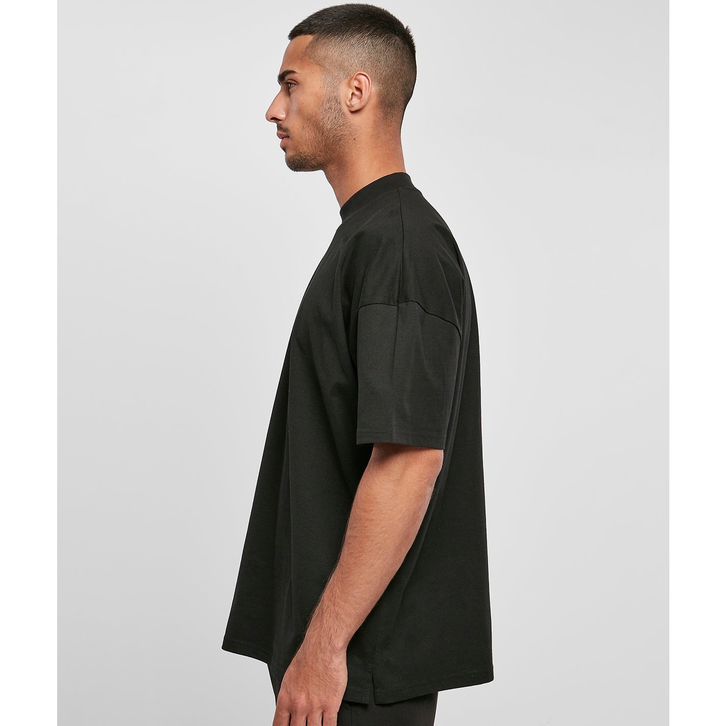 Build Your Brand Oversized Mock Neck Tee