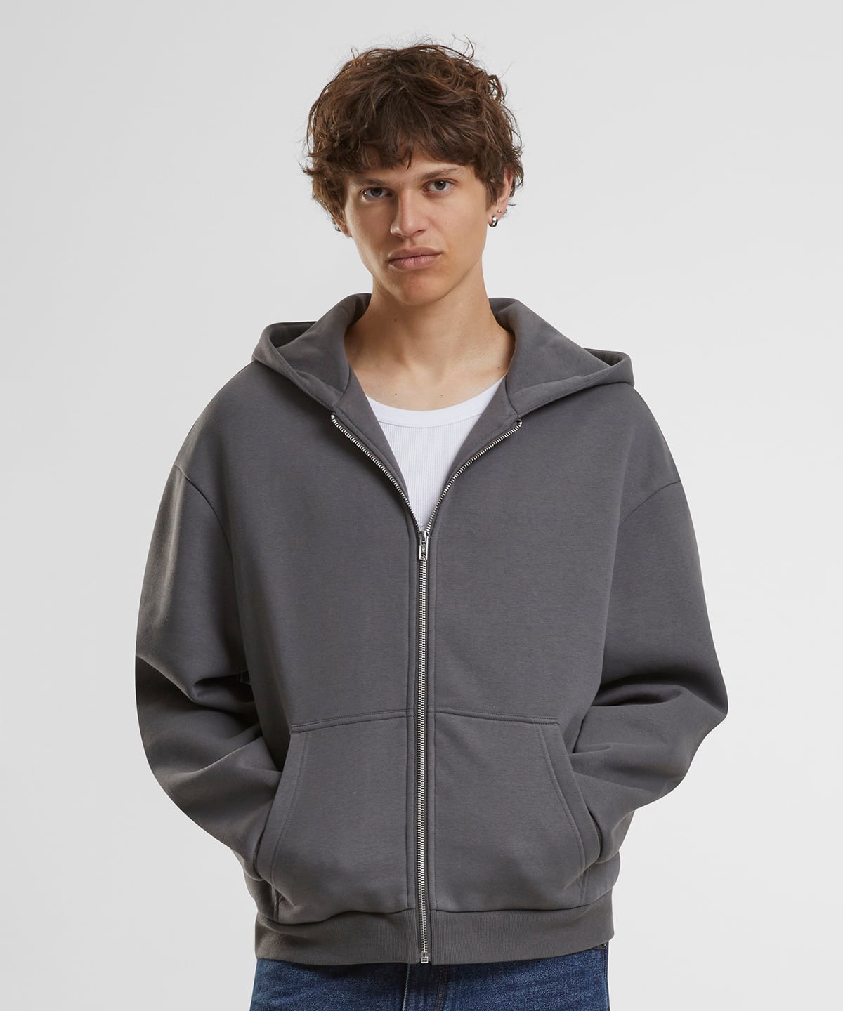 Build Your Brand BY285 Fluffy Zip Hoodie