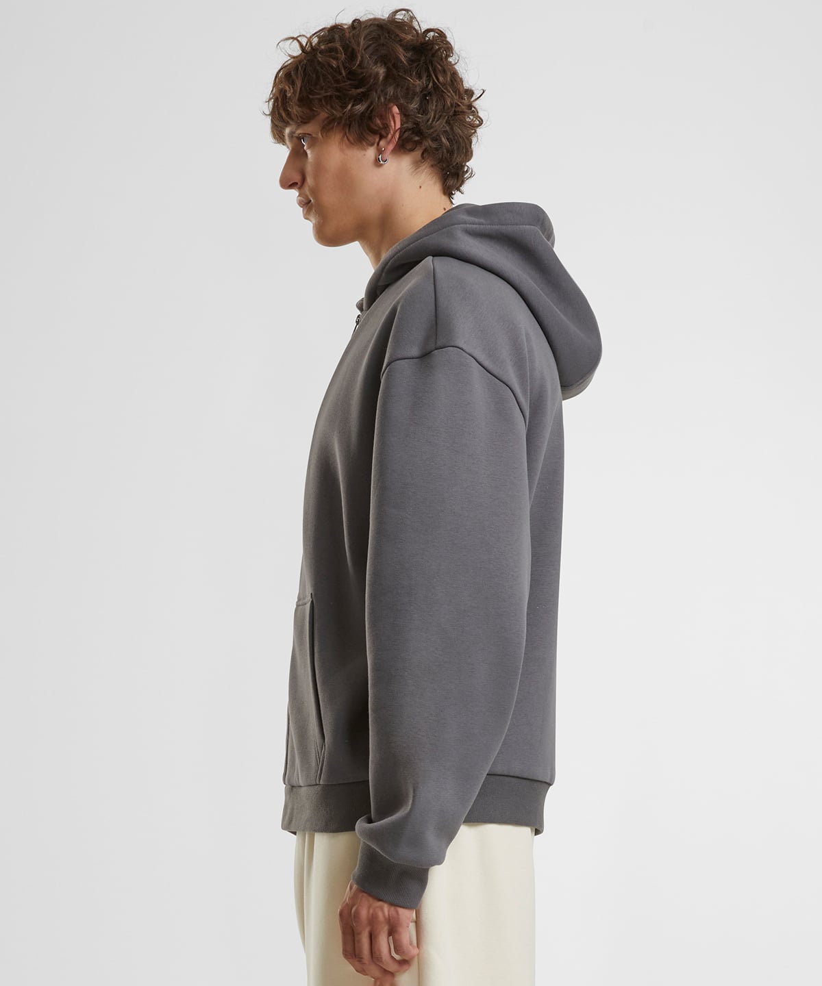 Build Your Brand BY285 Fluffy Zip Hoodie
