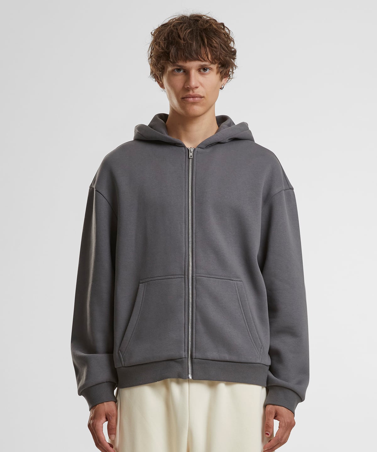 Build Your Brand BY285 Fluffy Zip Hoodie