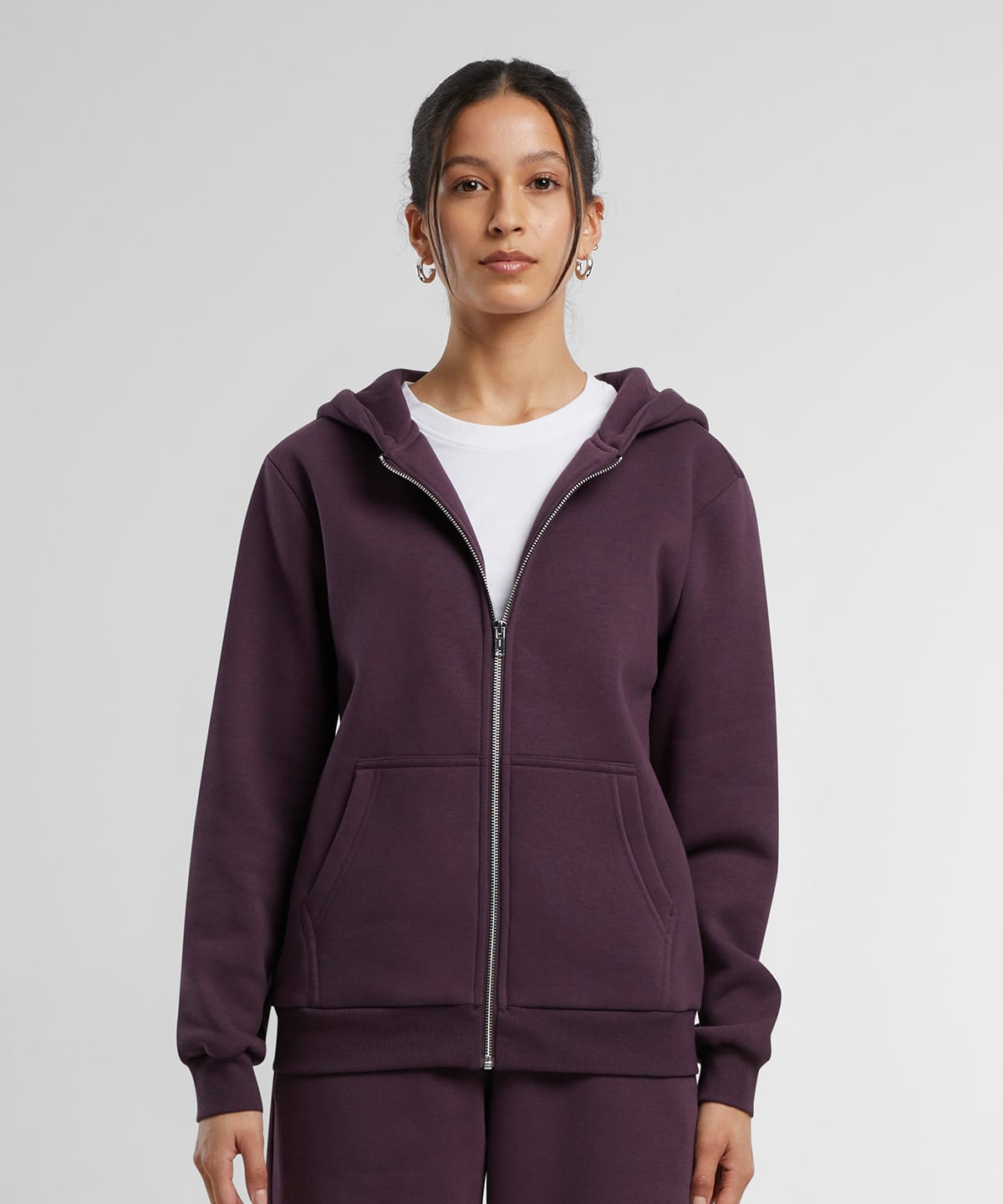 Build Your Brand BY290 Women’s Fluffy Zip Hoodie