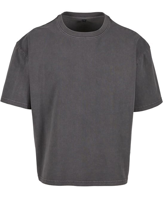 Build Your Brand BY435 Vintage Cropped Heavy Oversized Tee