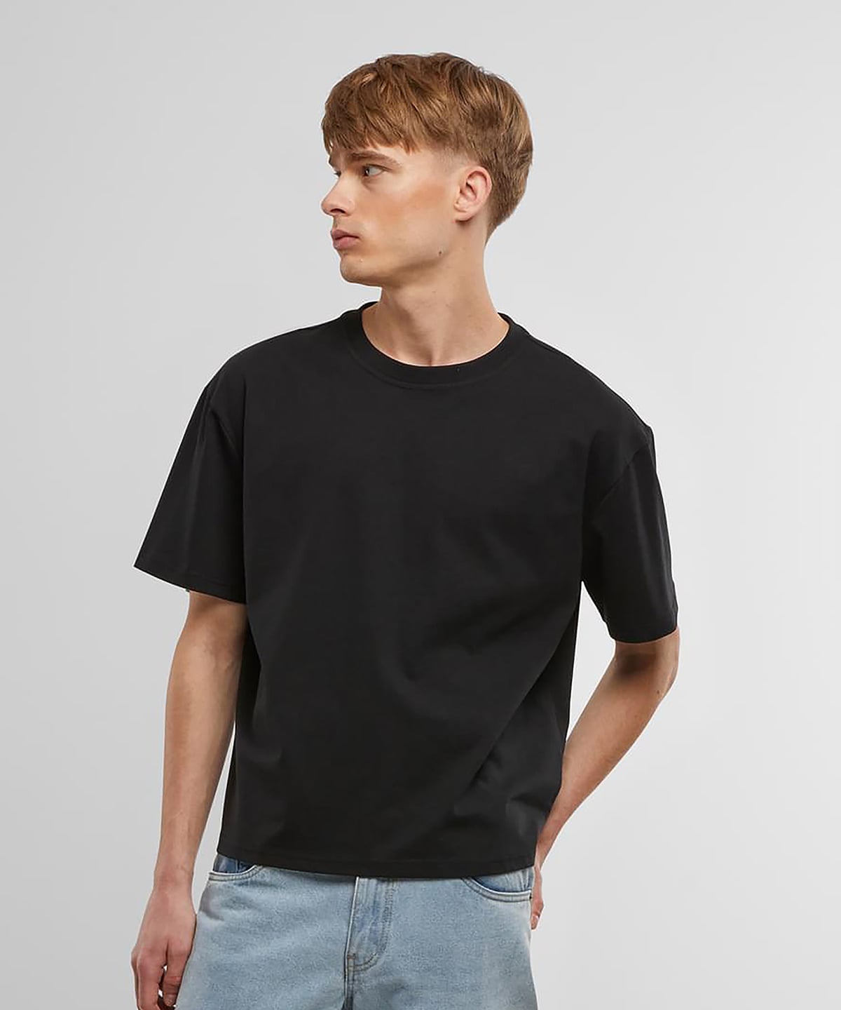 Build Your Brand BY439 Cropped Oversize Tee