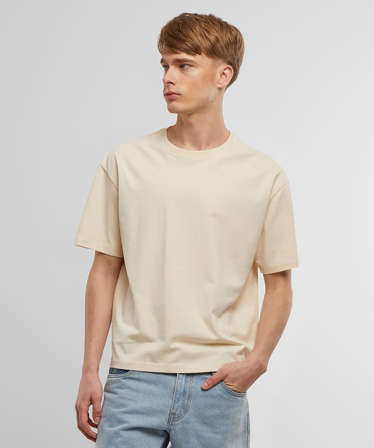 Build Your Brand BY439 Cropped Oversize Tee