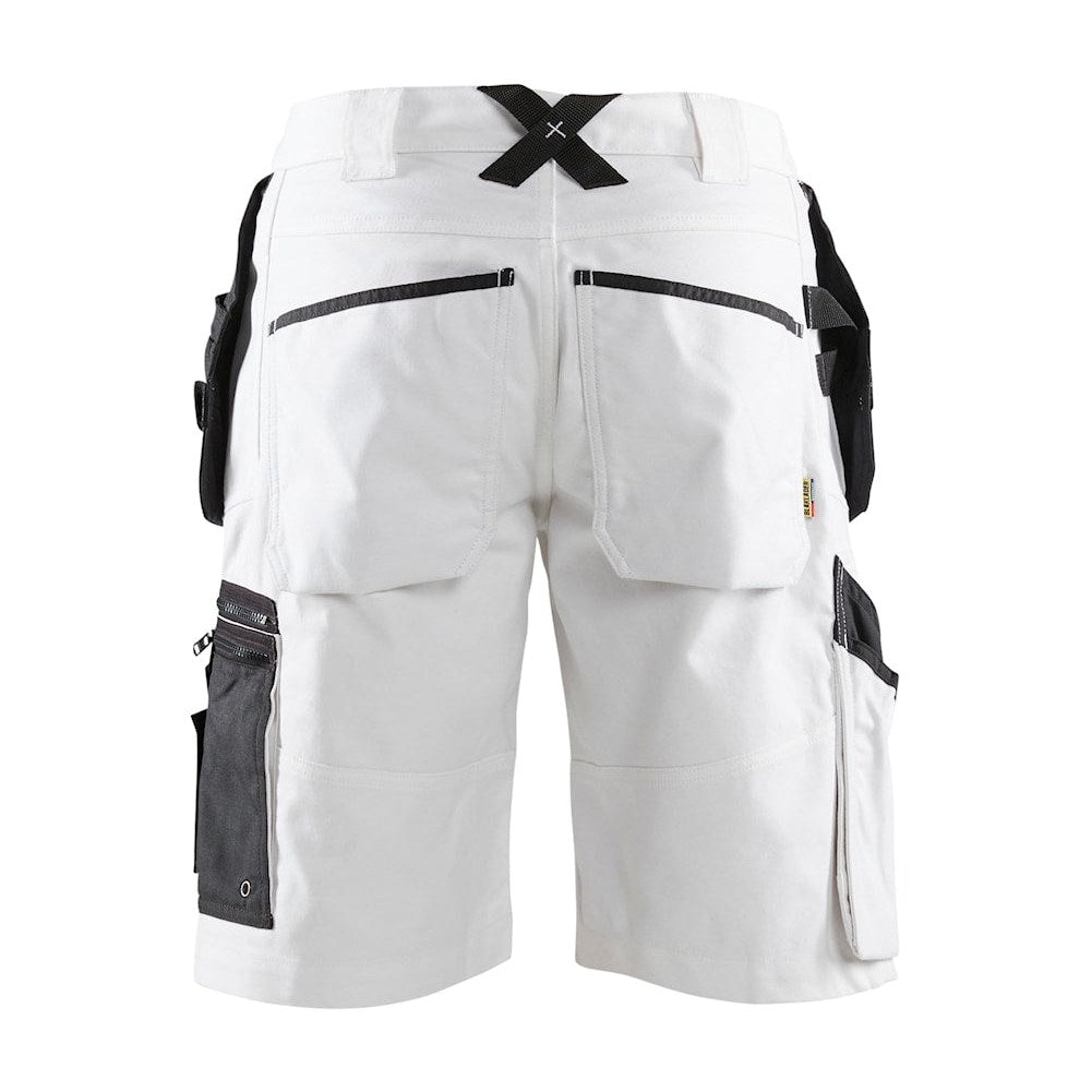 Blaklader X1500 Painters Shorts 1512 #colour_white-dark-grey
