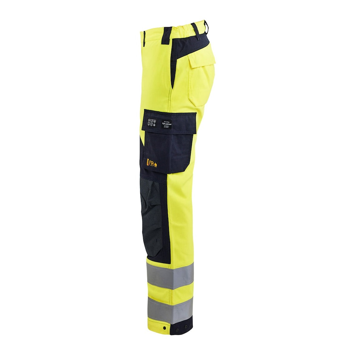 Blaklader Women's Multinorm Inherent Trousers 7189 #colour_hi-vis-yellow-navy-blue